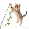 Felt Teaser Cat Wand Flower Leaf Shaped Cat Interactive Toy Cat Teaser Rod  Interactive Playing