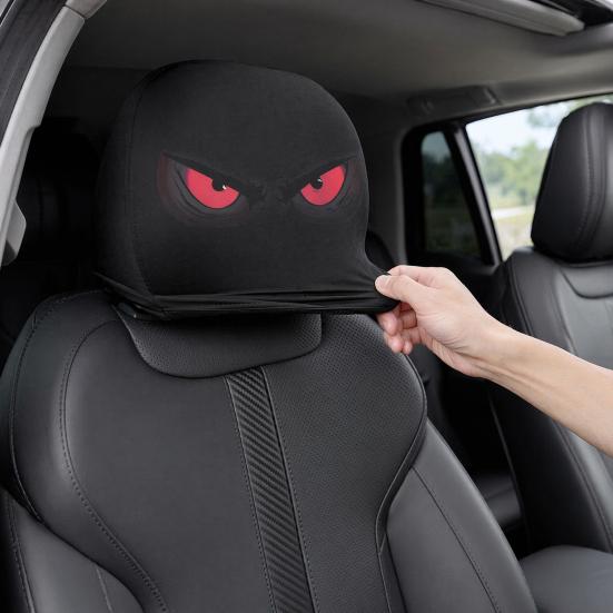 Grappige Cartoon Auto Hoofdsteunhoezen, Universeel Ademend Elastisch Stoel Nekkussen Beschermer, Halloween Spookachtige Auto Interieur Decoratie