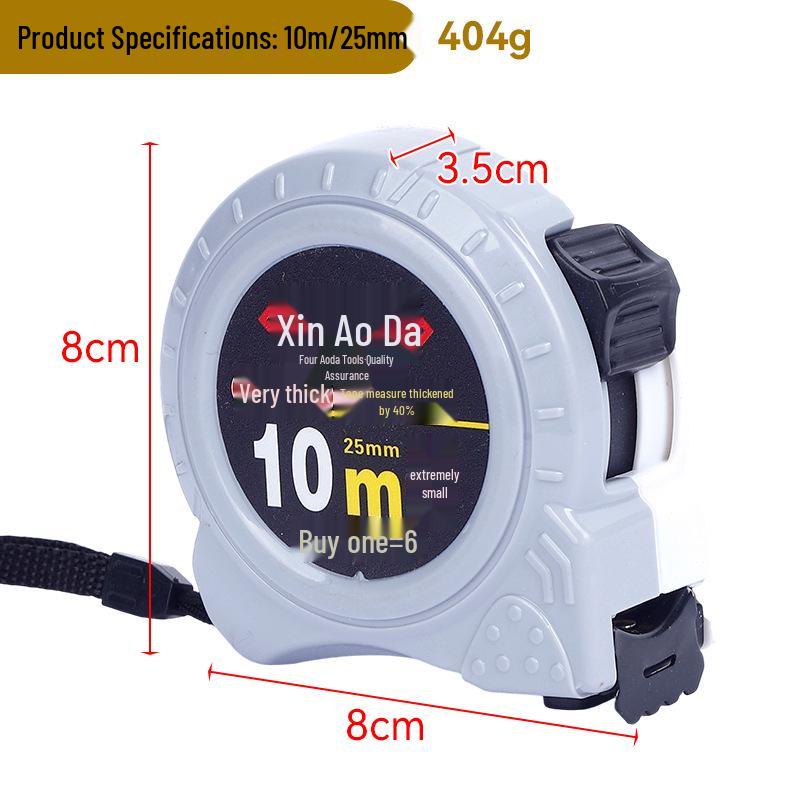 Double-Sided Steel Tape Measure with Auto Lock - Clear, Frosted, Universal for Household & Industrial Use