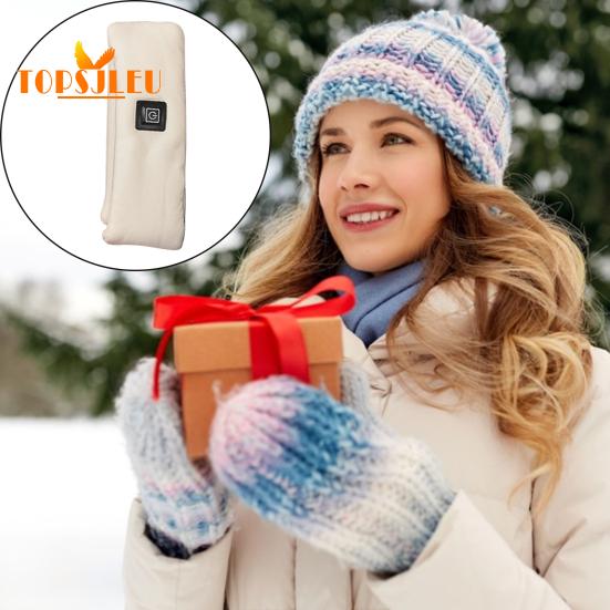 Winter Heating Scarf,USB Rechargeable,Thicken Heat Retention,Three Gear Adjustment,Wireless Cordless Neck Wrap,Unisex Electric Scarf Warmer