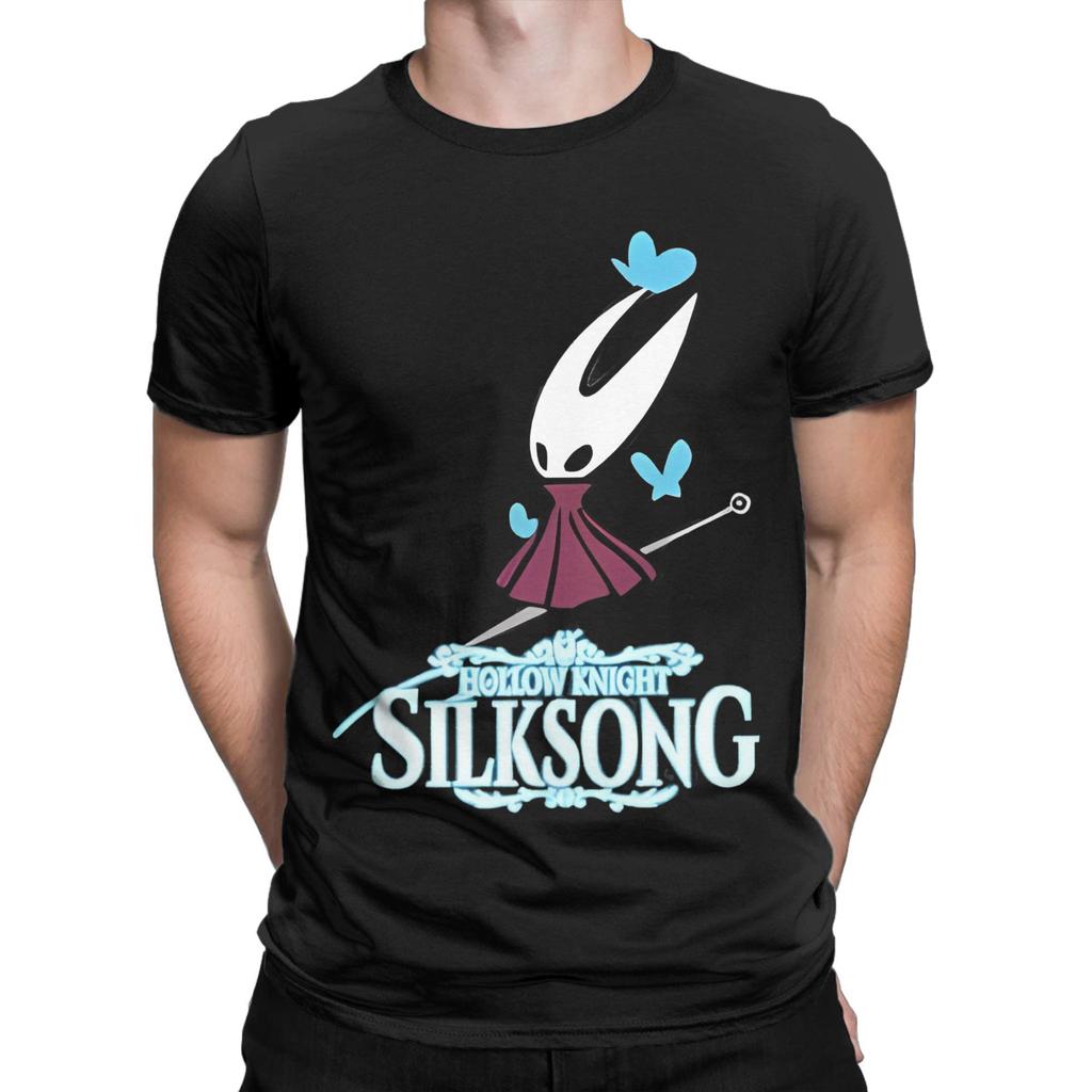 Hollow Knight Silksong T-Shirts Herren 100% Baumwolle Kleidung Mode Hornet Gaming Rundhals Kurzarm