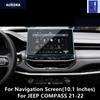 For JEEP COMPASS 17-22 Dashboard,Navigation Screen Transparent TPU Protective Film Anti-scratch Repair Accessories Refit