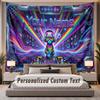 Neon Colorful (199) Theme Custom Tapestry Personalized Custom Name Text Wall Hanging Tapestry Home Decor Background Cloth