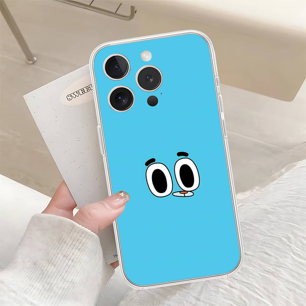 Cute H-Darwin Watterson-S Phone Case For IPhone 17 16 15 14 Plus 13 12 11 Pro Max Phone Back Cover Transparent Shockproof Cover