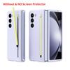 Official Solid Color Skin Feel S Pen Stylus Anti-drop Case for Samsung Galaxy Z Fold 8 7 6 5 4 3 Camera Protect Anti-drop Cover