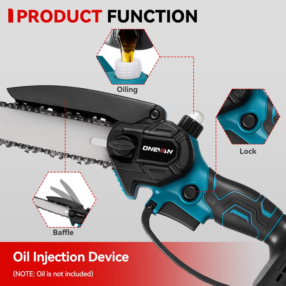 8inch Brushless Electric Telescoping Pole Saw Scissors 3IN1 5500W High Branch Chainsaw Garden Pruner Tool For 21V 18V Battery