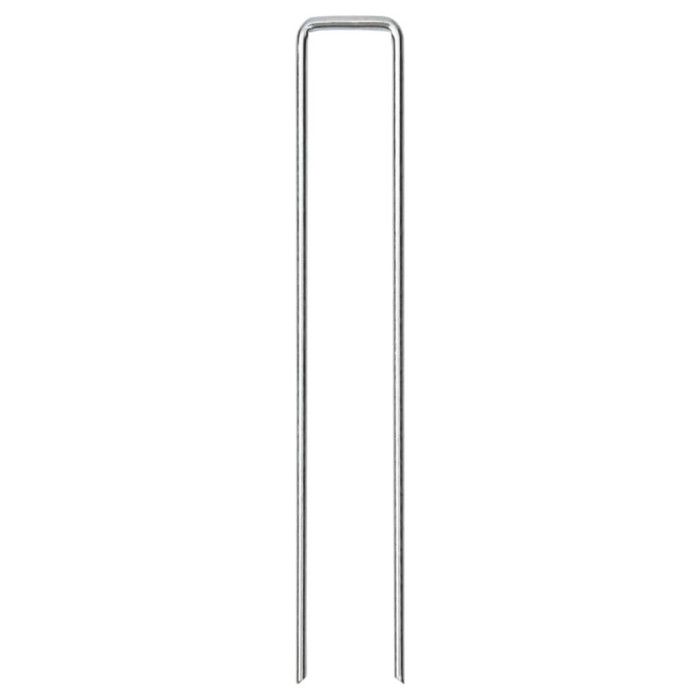 Piquets de sol en forme de U 25 pcs 20x3,5 cm acier galvanisé
