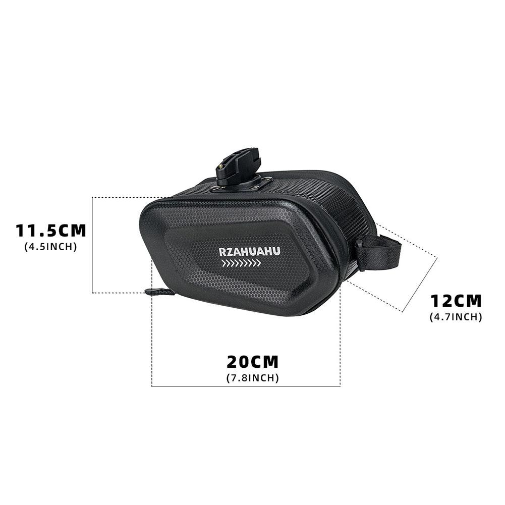 RZAHUAHU Bicycle Saddle Bag 2.5L Large Capacity MTB Road Bike Rear Tool Bag Night Reflection Hard Shell Cycling Accessories