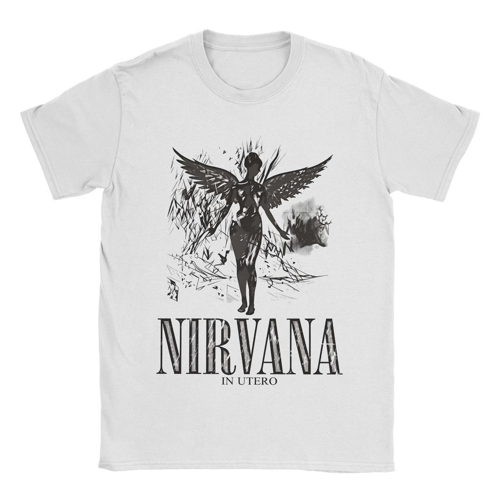 Nirvana Angel Band T Shirt Summer  Cotton TShirts For Men Popular Design Tshirt Short Sleeve Classic Top Tees