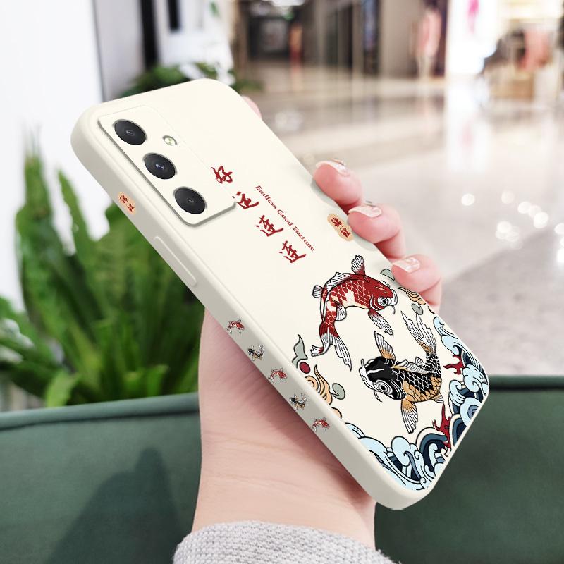 Good Luck Carp Phone Case For Samsung Galaxy A56 A36 A26 A16 A06 A55 A35 A25 A15 A05 A05S A54 A34 A24 A14 A04 A04S A04E 4G 5G Co