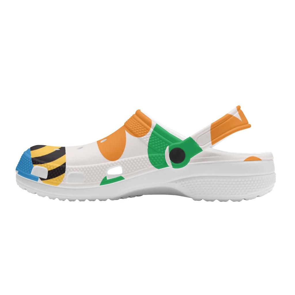 Cute Printed EVA Clogs Adult Unisex Ventilated Lightweight Slip On Casual Shoes Soft Sole Summer Sandals Daily Leisure Wear