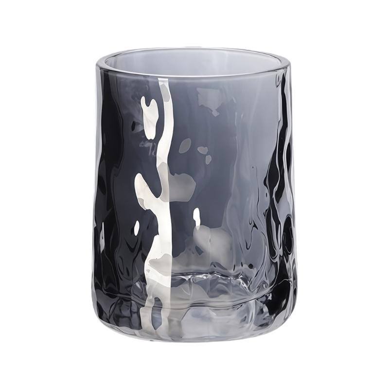 Delicate 240ml Glass Mouthwash Cup With Wide Opening And Comfortable Grip Toothbrush Holders Cup For Everyday Use