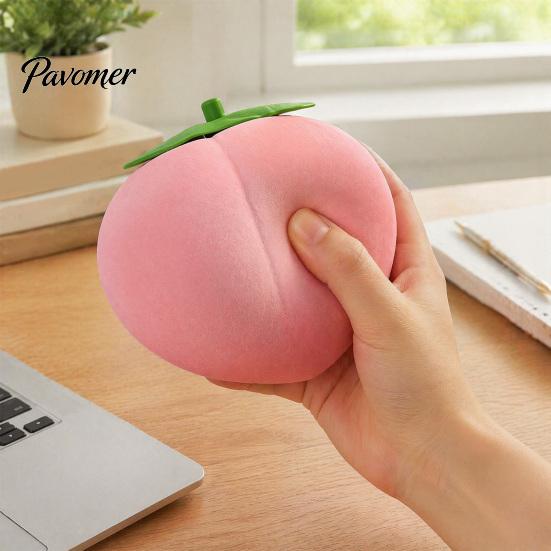 Fruit Sensory Desk Toy Giant Peach Stress Relief Toy, Realistic Large Squeeze Fidget Simulated for Adults & Kids Portable Reliever