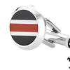 Montblanc Striped Pattern Decorative Design Stainless Steel Cufflinks Men Accessories Silver 118596