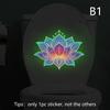 Latest Glow-in-the-Dark Lotus Toilet Sticker PVC Self-Adhesive Removable Wall Decal Luminous Car, Bedroom, Living Room Sticker