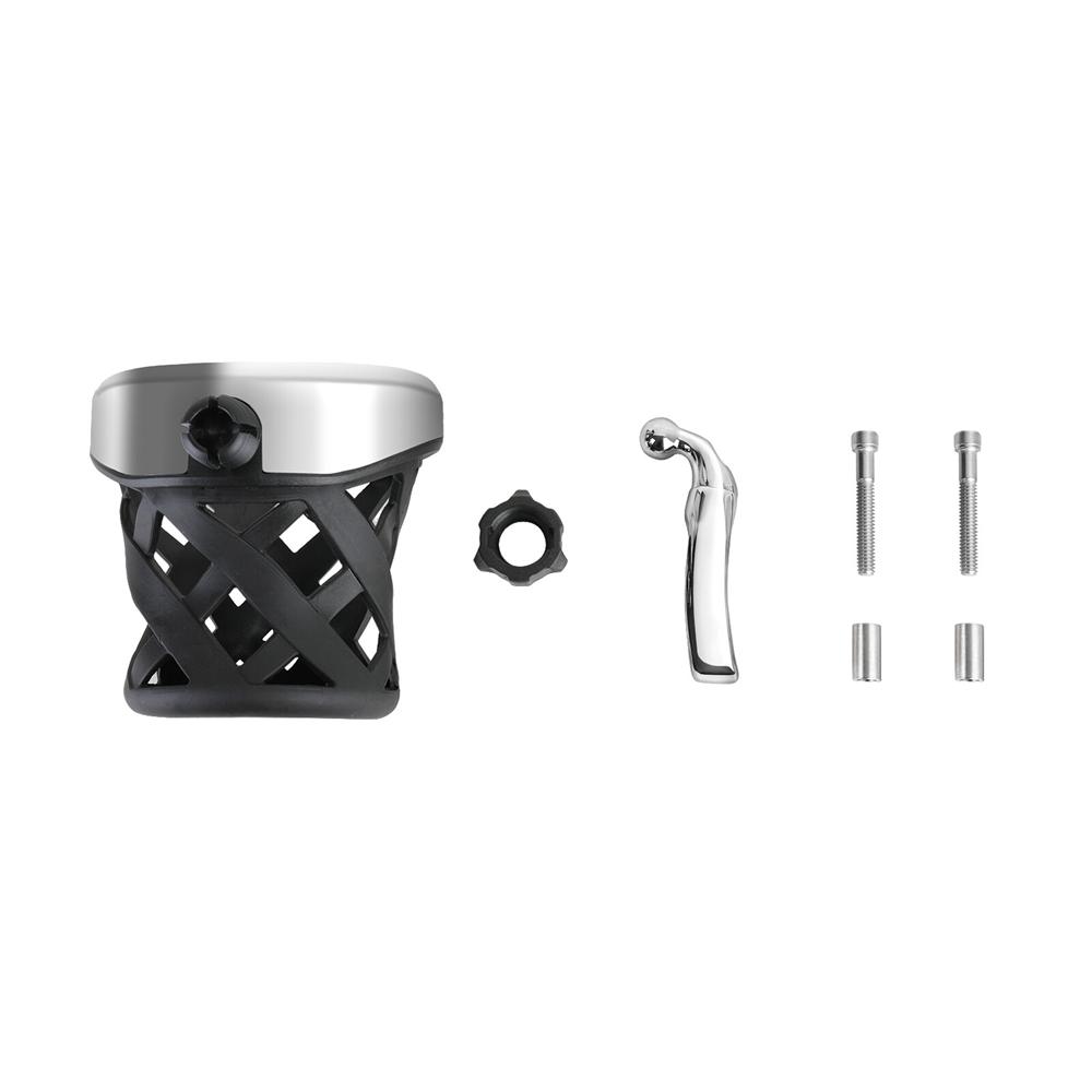 Motorcycle Bike ATV Handlebar Drink Cup Holder With Mesh Basket Mount Universal