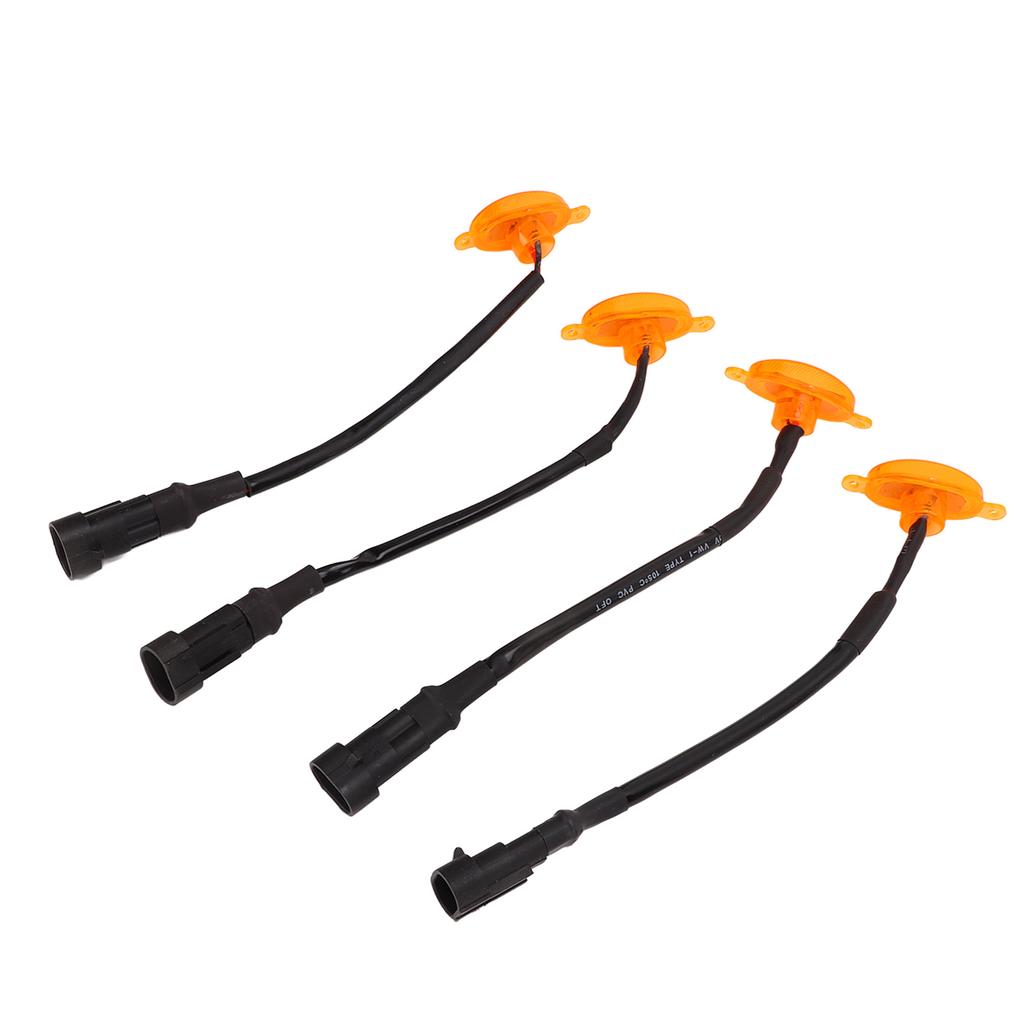 Car Front Grille Lights LED Marker Lamps 3000k Yellow IP67 Waterproof for Car Van Truck Trailer