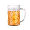 Acrylic Beer Mug with Handle Unbreakable Drinking Glasses Shatterproof Water Tumblers for Indoor Outdoor Dishwasher Safe