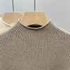 Cashmere Blouse Semi-turtleneck Fleece Thickened Sweater Warm Integrated Fleece with Wool Bottoming Shirt Sweaters