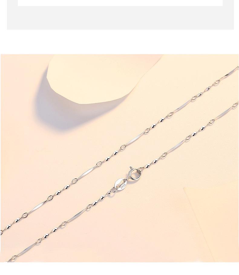 S925 Sterling Silver Versatile Women's Necklace, Twisted Link Chain, 40/45cm