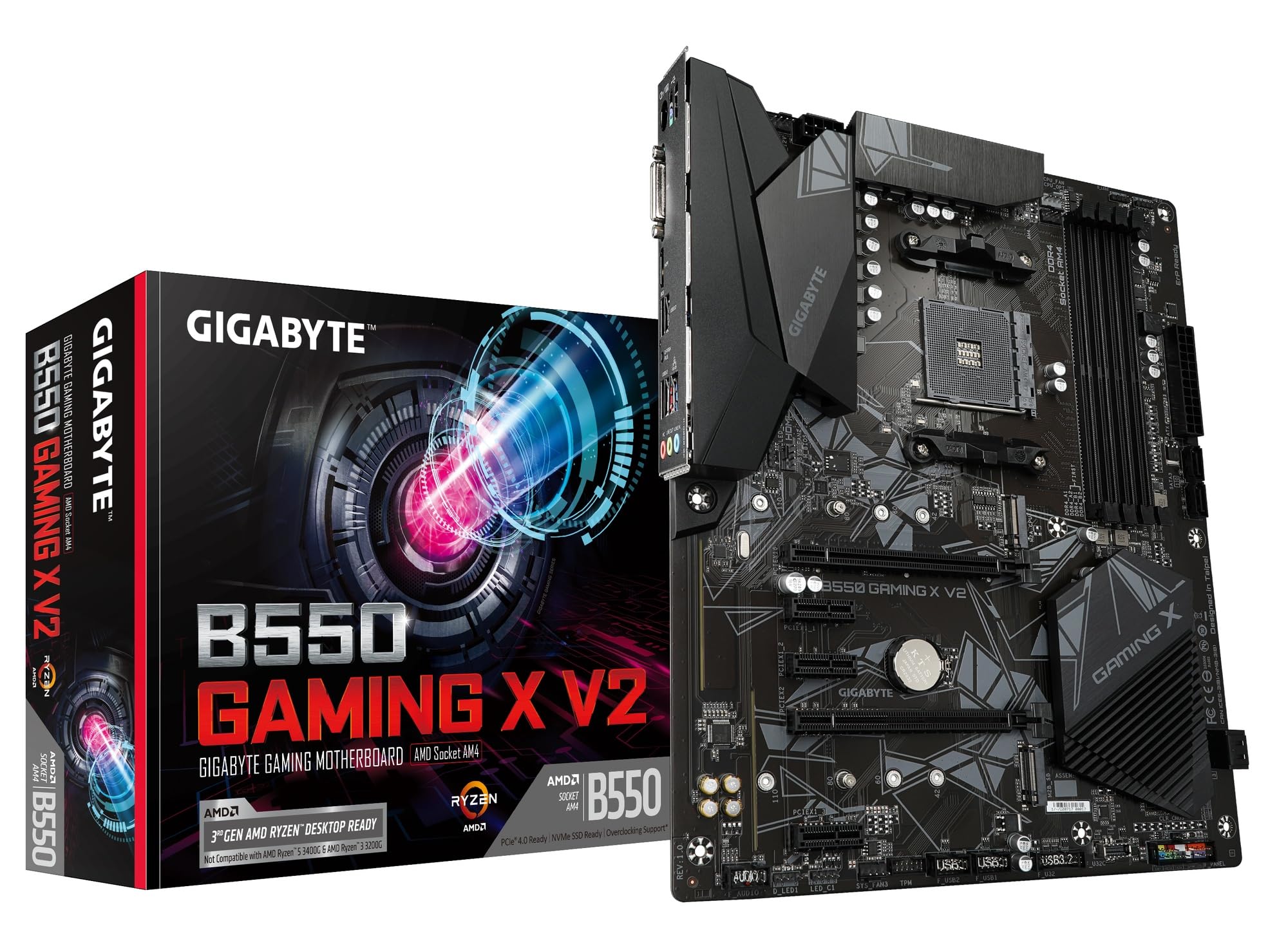 

GIGABYTE B550 GAMING X V2 AMD Ryzen 5000/4000G/3000 Series Processors Compatible Socket AM4 DDR4 ATX Motherboard MB6541