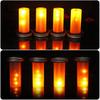Christmas Patio Hanging Flame Lantern Garden Lamp Simulated Fire Effect Solar Power Jar Lid Light