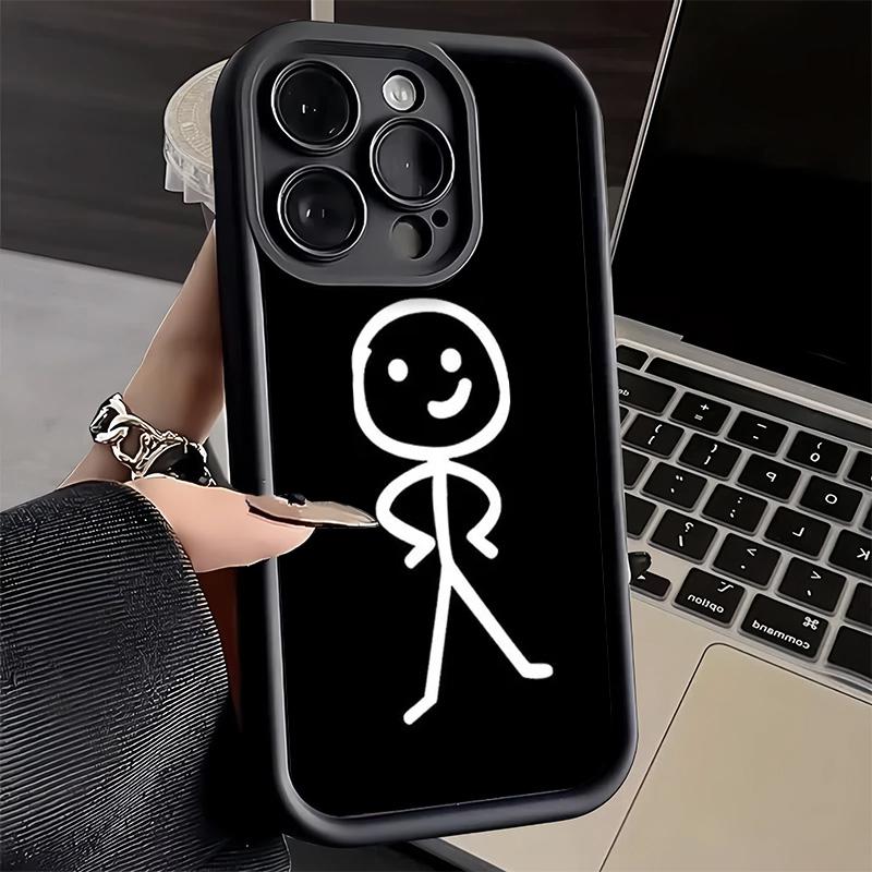Phone Case for iPhone 17 Air 16E 15 16 Pro Max Funny Stickman Matchman Cover 14 Plus 13 12 Mini Soft Shell Silicone Fundas