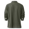 Men's 2025 Cotton Linen V-Neck Long Sleeve Loose Cardigan Shirt