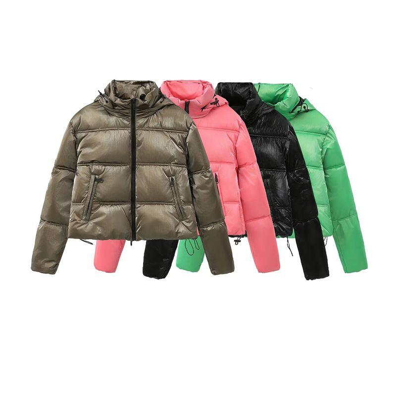 Kaslead New Arrival Women's Clothing Fashion Style Stylish Simple and Versatile Metal Series Cotton Coat Jacket 3046204