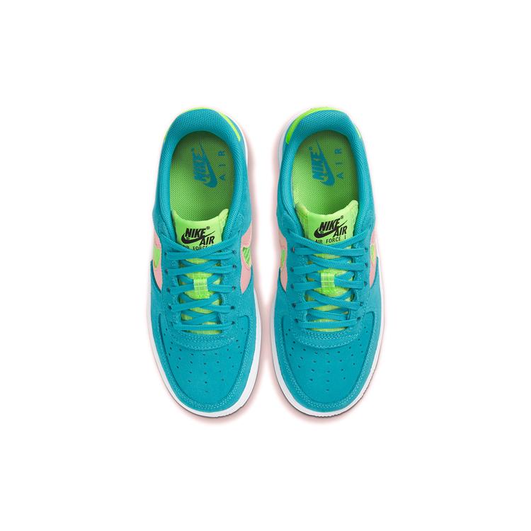 Nike Air Force 1 Low Grade School 'Transparent Blue Swoosh' (Unisex) Kids' Skateboarding Shoes CJ4093 300
