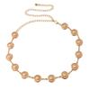 Pearl Hollow Metal Decor Waist Chain Women Waist Accessory With Clasp Lobster