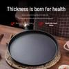 Zhi Shi Cast Iron Skillet with Wooden Plate
