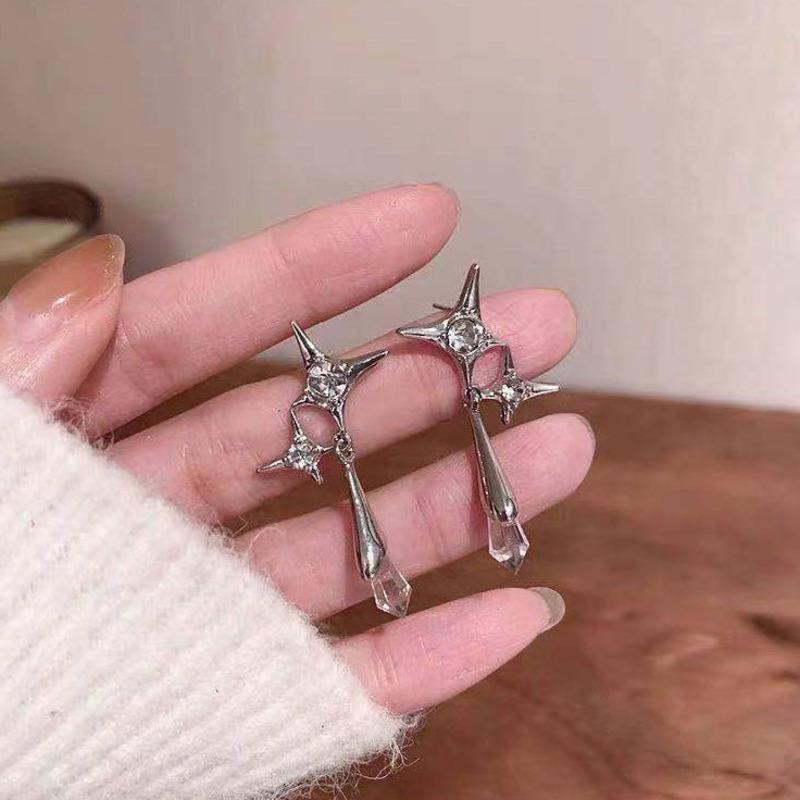 Nouvelles Boucles d'Oreilles Pendantes en Cristal de Luxe 2023 Nouveau Design Tendance Boucles d'Oreilles Pendantes Étoile Pour Femmes Bijoux de Fête de Mode Féminine Brincos Cadeaux