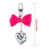 Versatile Heart Shaped Bowknot Key Pendant Cute Heart and Bowknot Keychain Pendant Charm for Women's Purses and Backpack