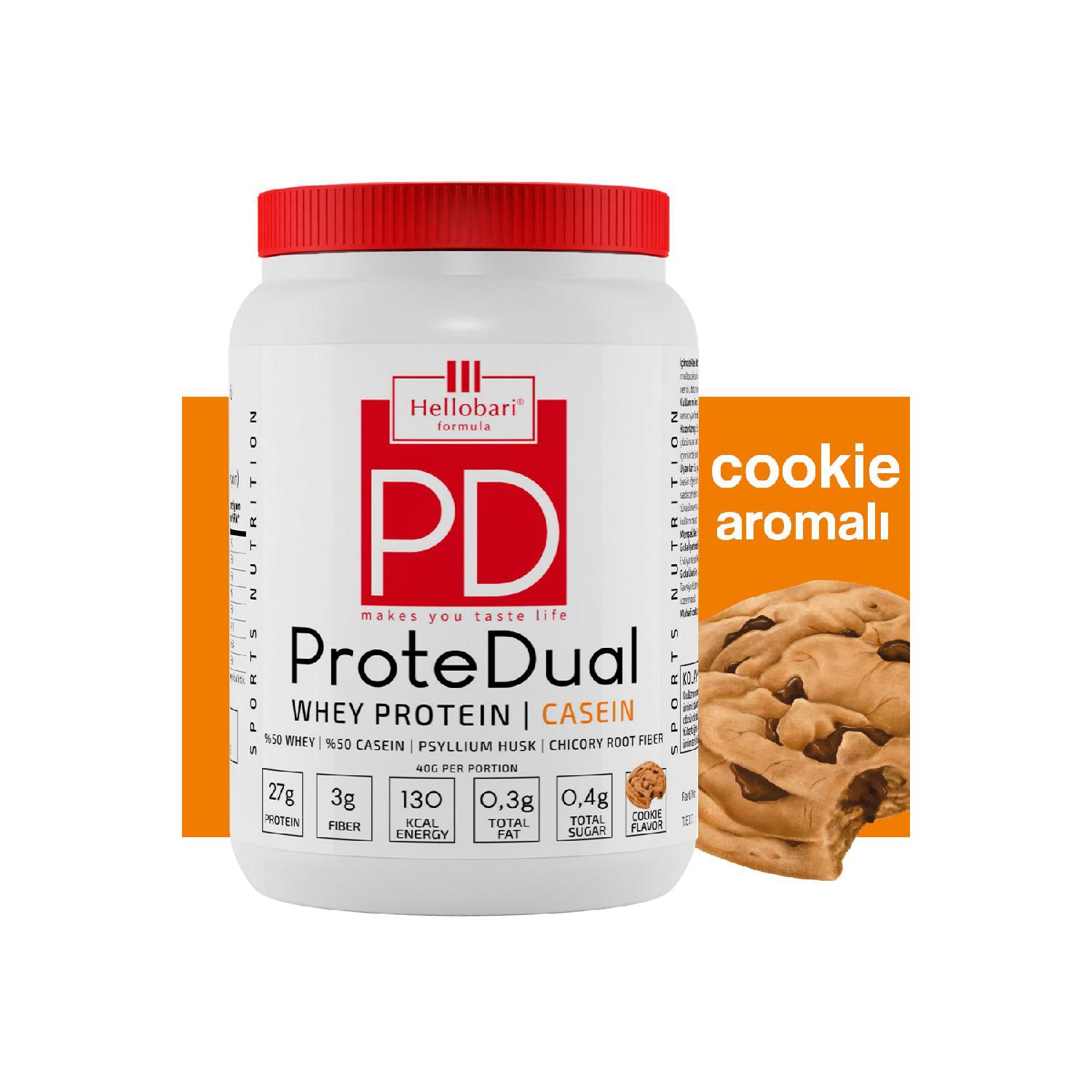 

Protedual | Whey Protein - Casein Protein | Cookie Flavored | 28 Servings