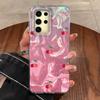 Case For Samsung Galaxy  A56 S24 S25 Plus Ultra A15 A25 A55 A35 A16 A26 A36 Phone Cover Gradient Color Cat Leopard Print Bumper