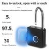 Keyless USB Charging Fingerprint Lock Smart Padlock Waterproof Door Lock Unlock Portable Anti-theft Padlock Zinc Home Tools