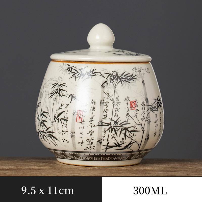 

Черный бамбук Ru Kiln Портативный органайзер для чайной посуды Чайный контейнер для хранения керамическая банка для китайского чая