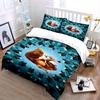 Cartoon Squirrel and Fish Pattern Bedding Set Bedding set (1 duvet cover, 2 pillowcases, duvet not included)