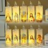 Jésus Vierge Christ Lampe Bougie LED Romantique Sans Flamme Bougie Chauffe-Plat Religieuse Veilleuse Ornement Décoratif de Bureau