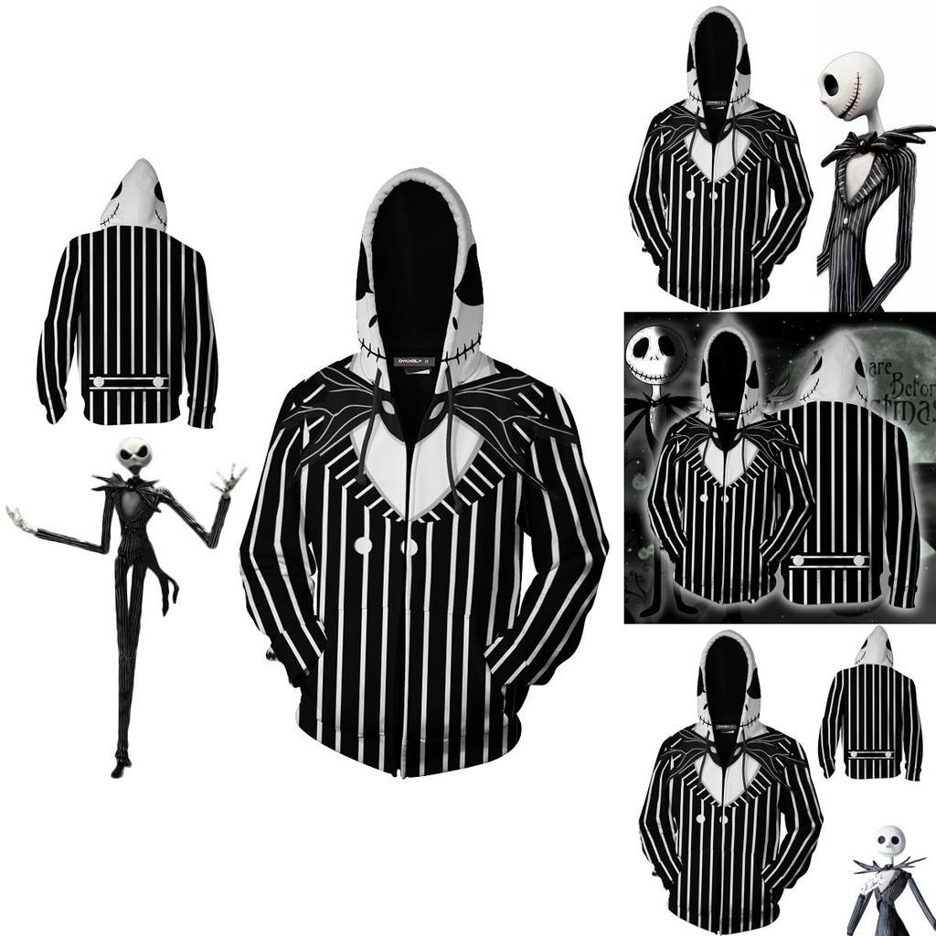 The Nightmare Before Christmas Jack Skellington 3d Cosplay Costume Hoodie With Vibrant Digital Print And Soft Breathable Material