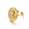 Luxurious Exaggerated Titanium Steel Star Heart Ring for Women