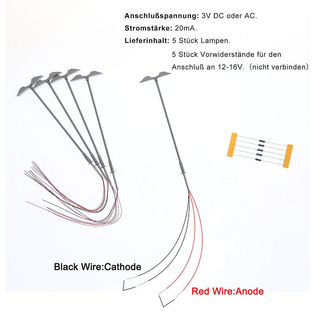 Illumination Lamps 20mA 3V DC LED Steel Tubes Street