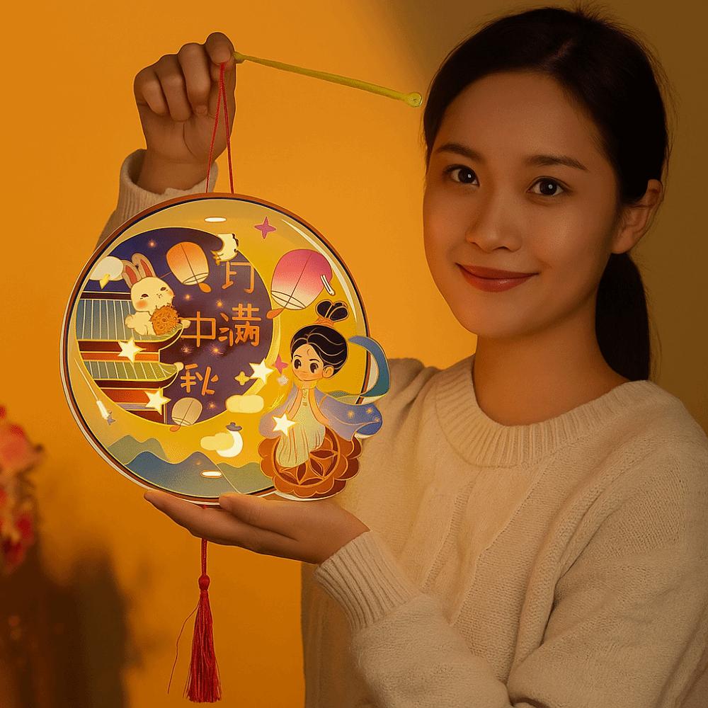 Luminous Rabbit Lanterns Cartoon Lantern DIY Material Package  Mid-Autumn Festival