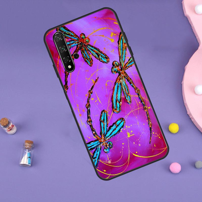 Dragonfly For Huawei Nova 10 9 SE 3i 7i 8i 11i 12i Y60 Y61 Y70 Y72 Y73 Y90 Y91 P20 P30 P40 Lite Case