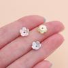 50pcs/Lots ABS Artificial Pearls Flower Beads Caps Spacer Beads for DIY Necklace Bracelet Phone Chain Jewelry Making Accessories