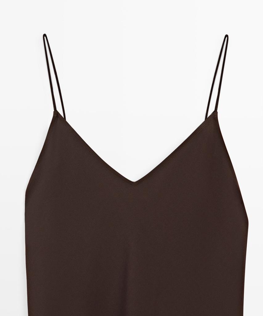 Masimodutti Fluid Satin Midi Dress