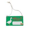Porch Goose Hanging Sign Weather-proof Outdoor Garden Patio Yard Goose Statue Halloween Christmas Welcome Decorative Plaque