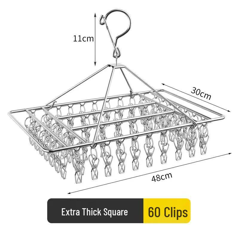 

Круглая вешалка из нержавеющей стали с прищепками для сушки носков и нижнего белья - Детский крючок, Многофункциональное бытовое использование