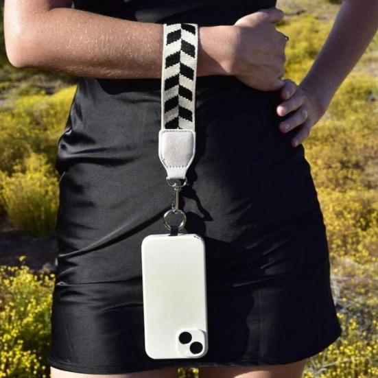 Popruh na mobilní telefon s pouzdrem na zip Mini držák na karty Crossbody Nastavitelná délka Clip And Go Popruh na zavěšení mobilního telefonu